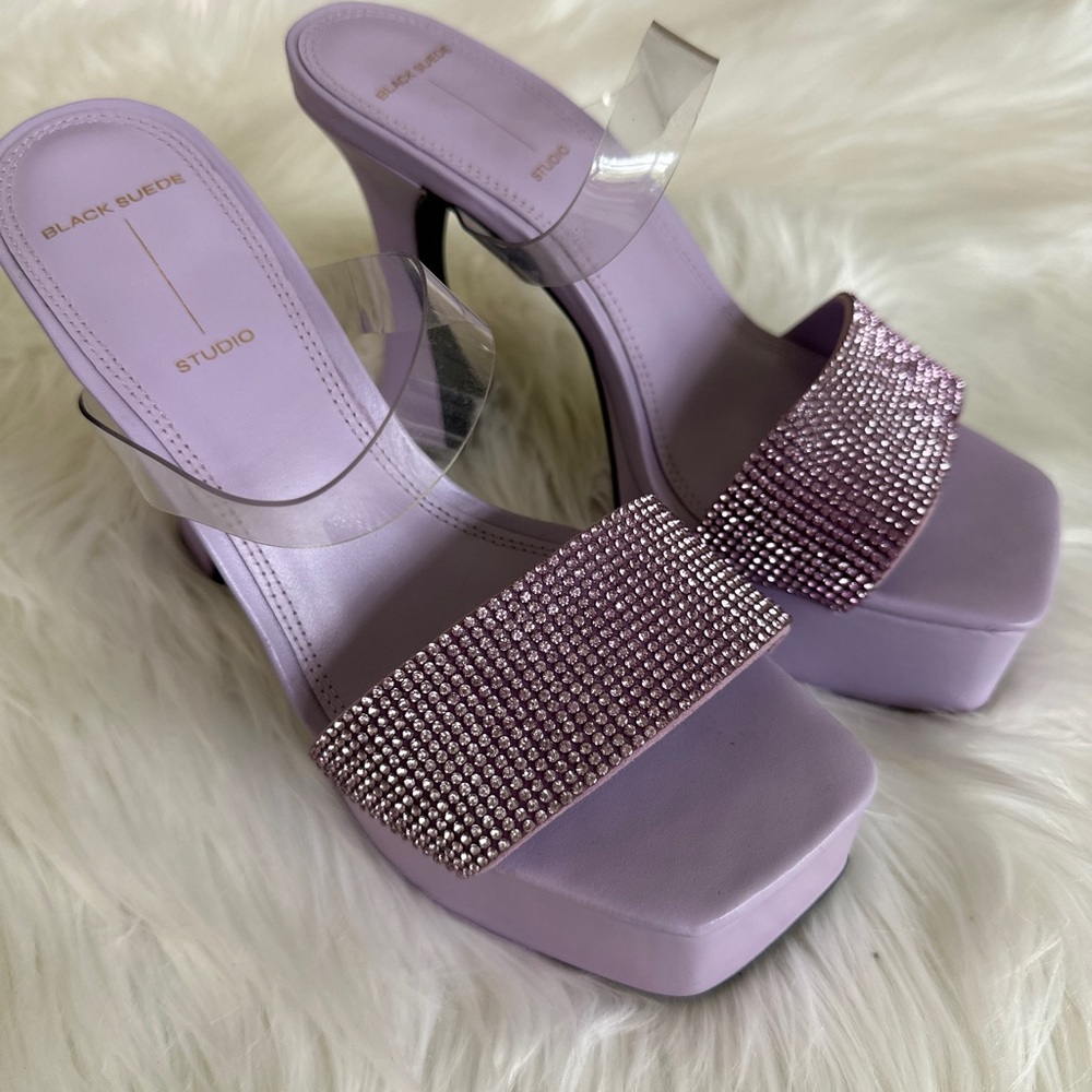 Black suede studio sandals